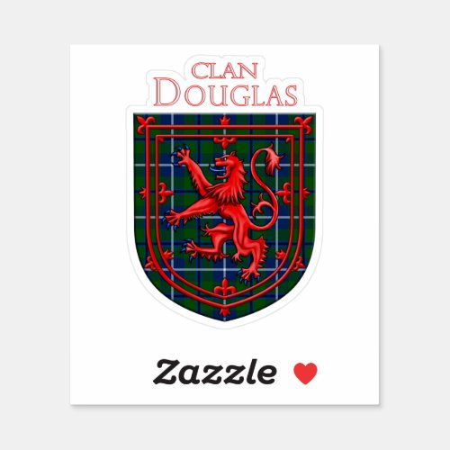 Douglas Tartan Scottish Plaid Lion Rampant Sticker
