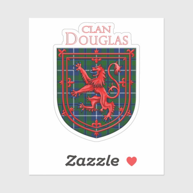 Douglas Tartan Scottish Plaid Lion Rampant Sticker (Sheet)