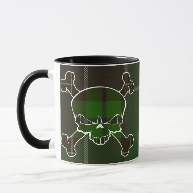 Douglas Tartan Skull No Banner Mug (Left)