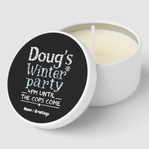 Doug's Winter Party, February 15, 4PM Funny Mini Candle Favors