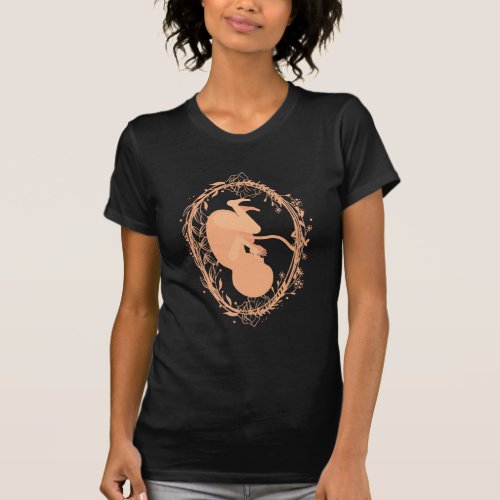 Doula Baby Pregnant Floral Doula Midwife Birth T_Shirt