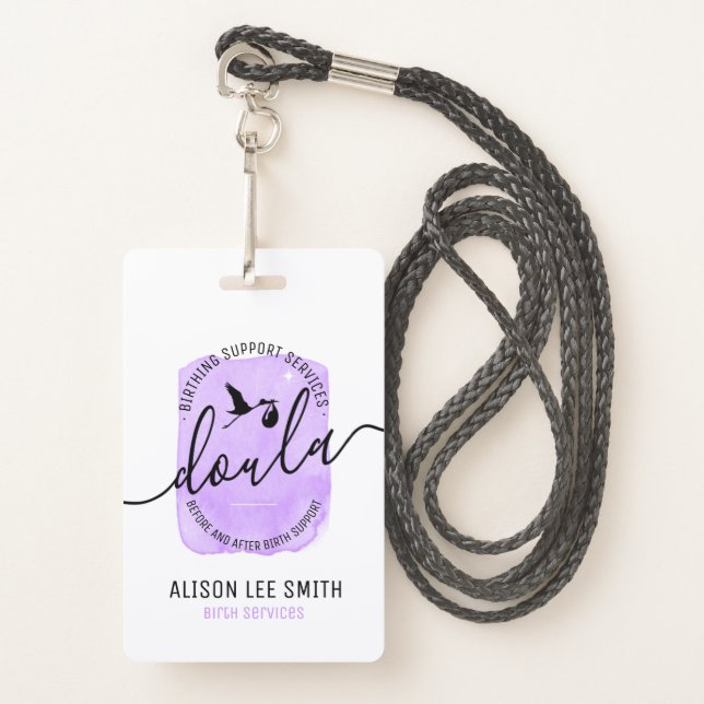 Doula Birth Coach Badge (Front with Lanyard)