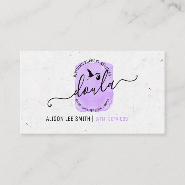 Doula Birth Coach Business Card (Front)