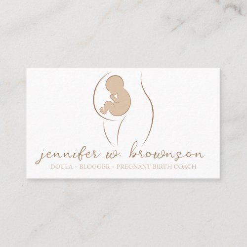 Doula Birth Coach Design with Pregnant and Baby Business Card