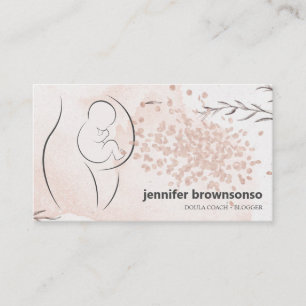 Doula Birth Coach Pregnant Business Card