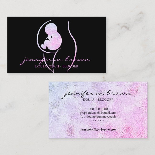 Doula Birth Coach Support Business Card