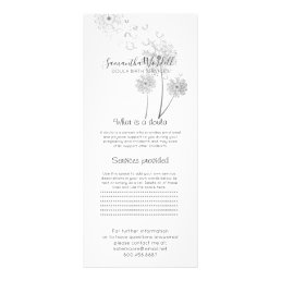Doula Birth Midwife Illustrated Flowers Rack Card