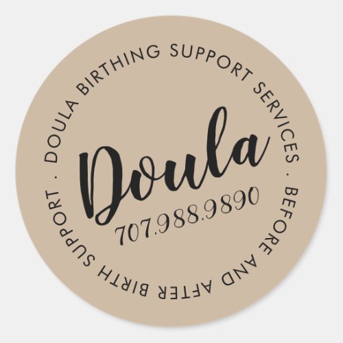 Doula Birth Services Classic Round Sticker