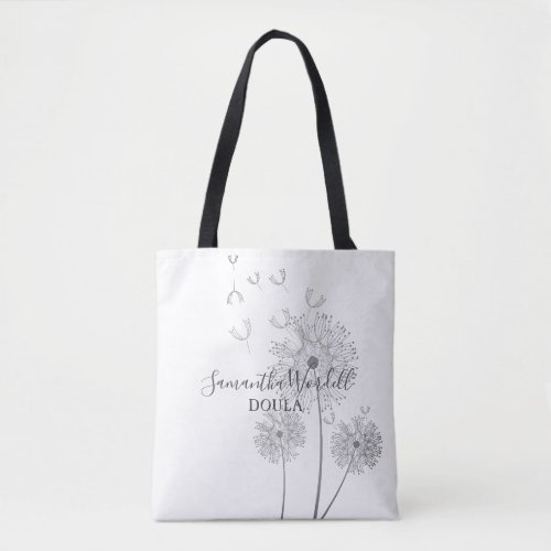 Doula Birth Services Delicate Flowers Tote Bag