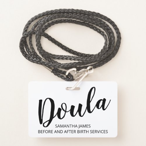 Doula Birth Services Name Badge