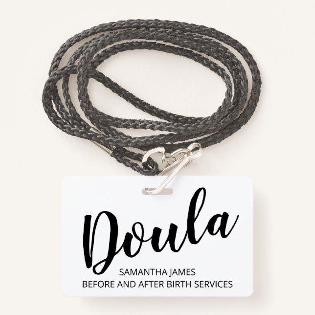 Doula Birth Services Name Badge (Front with Lanyard)