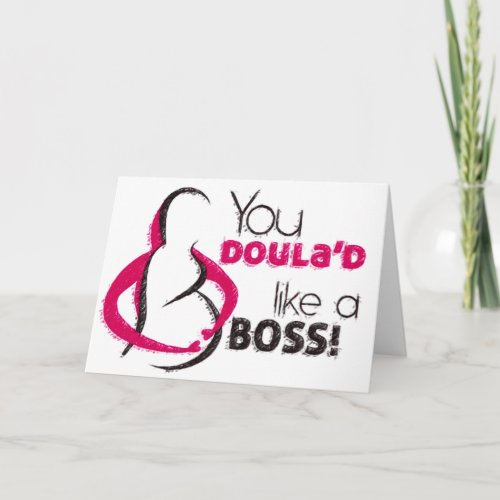 Doula  birth support partner thank you card