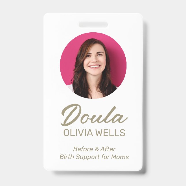 Doula Birthing | Postpartum Coach  Photo Badge (Front)