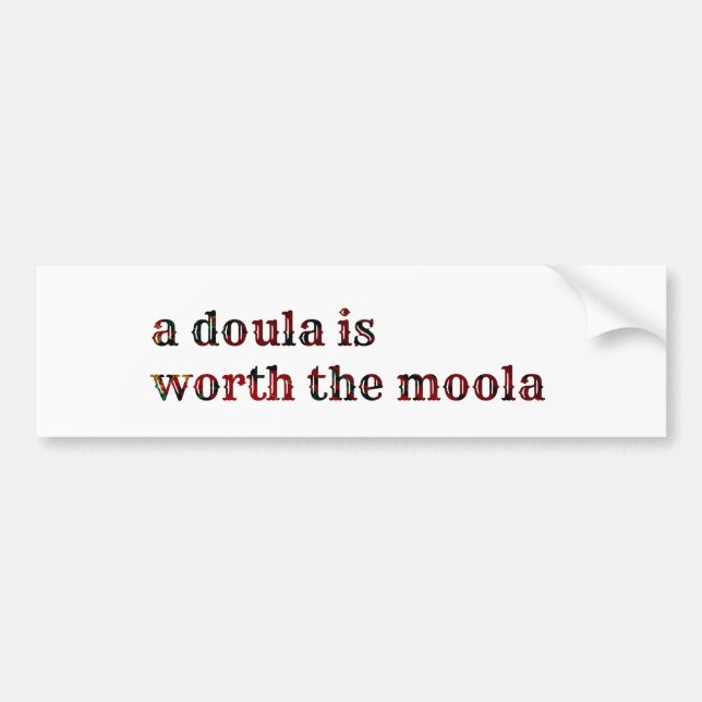Doula Bumper Sticker (Front)