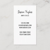 Doula Business Card (Back)