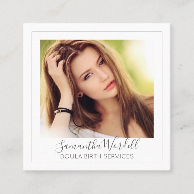 Doula Custom Photo Business Card (Front)