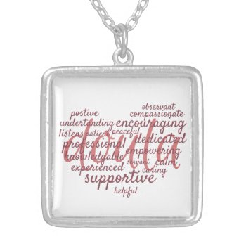 Doula Heart Necklace by Silsbee_Designs at Zazzle