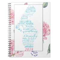 Doula Log Book | Rose Watercolor Border