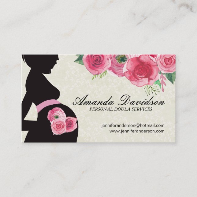 Doula, Midwife and Belly Casting Business Cards (Front)