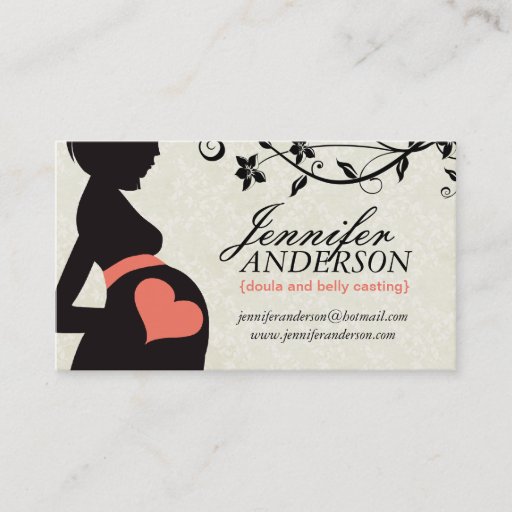 Customizable Doula, Midwife and Belly Casting Business Cards