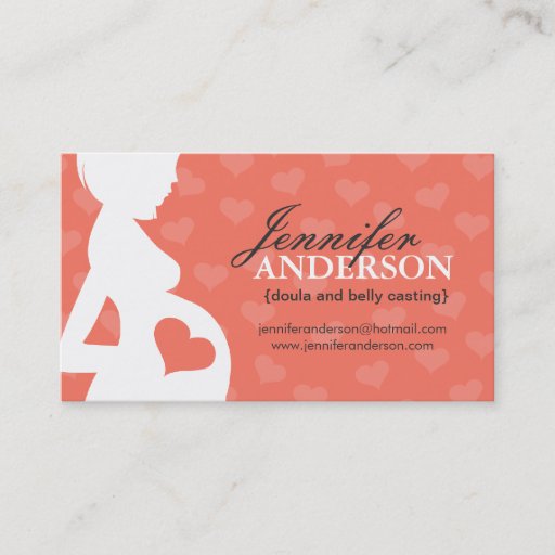 Customizable Doula, Midwife and Belly Casting Business Cards