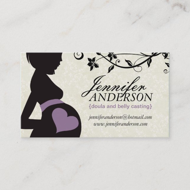 Doula, Midwife and Belly Casting Business Cards (Front)