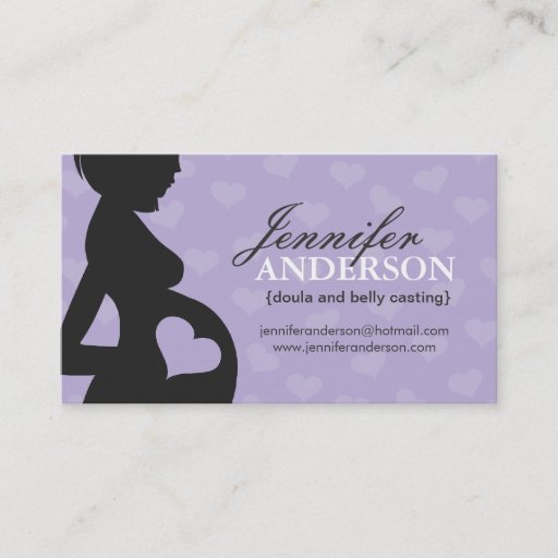 Customizable Doula, Midwife and Belly Casting Business Cards