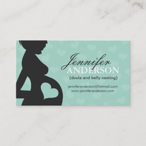 Customizable Doula, Midwife and Belly Casting Business Cards