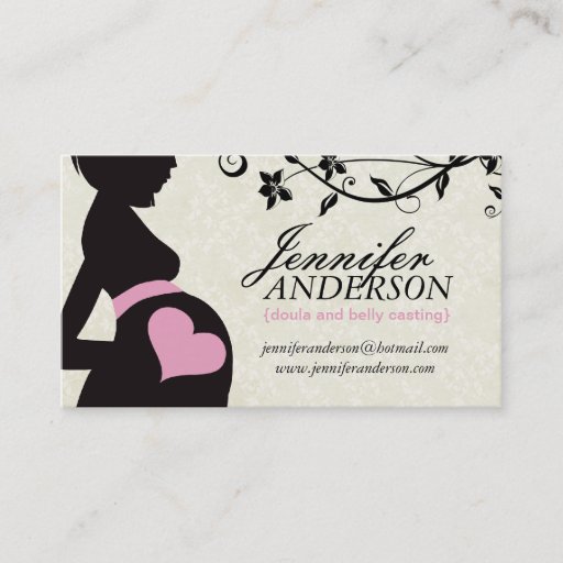 Customizable Doula, Midwife and Belly Casting Business Cards