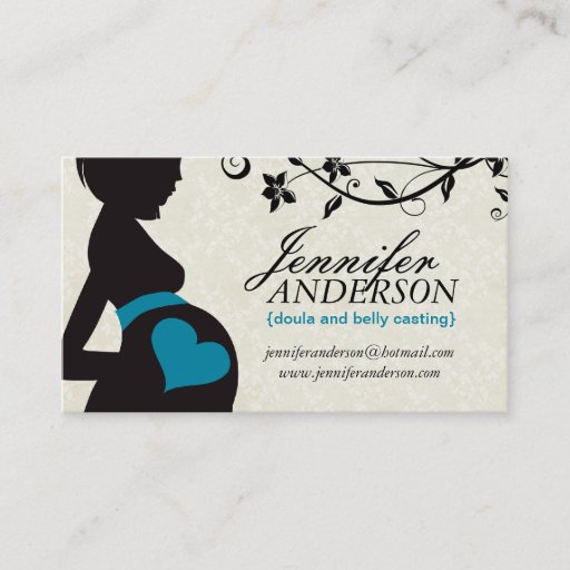 Customizable Doula, Midwife and Belly Casting Business Cards