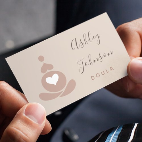 Doula Midwife Birthing Coach Yoga Silhouette Boho  Business Card