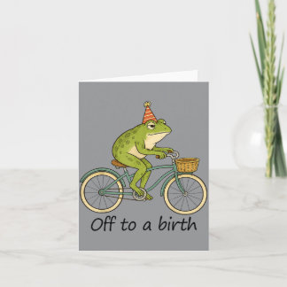 Doula Midwife Ld Nurse Childbirth Frog Meme Off To Card
