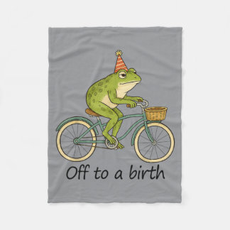 Doula Midwife Ld Nurse Childbirth Frog Meme Off To Fleece Blanket