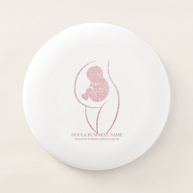 Doula Minimalist Mother and Baby Silhouette Wham-O Frisbee