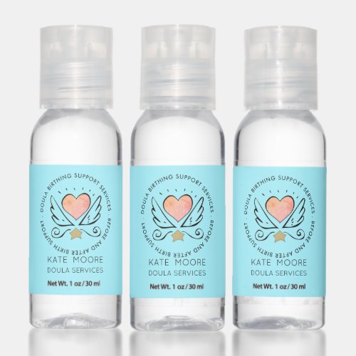 Doula Or Midwife Heart With Wings Hand Sanitizer