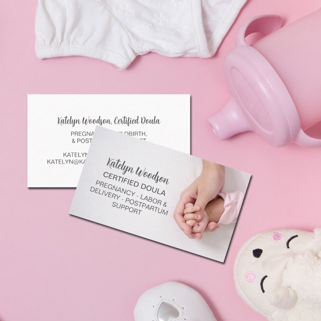 Doula or Midwife Pregnancy Labor & Postpartum Business Card (Creator Uploaded)