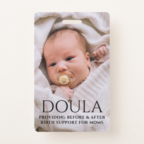 Doula Photo Birth Support Name Badge