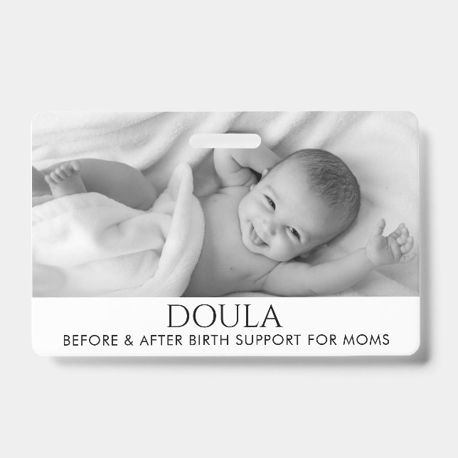 Doula Photo Birth Support Name Badge (Front)