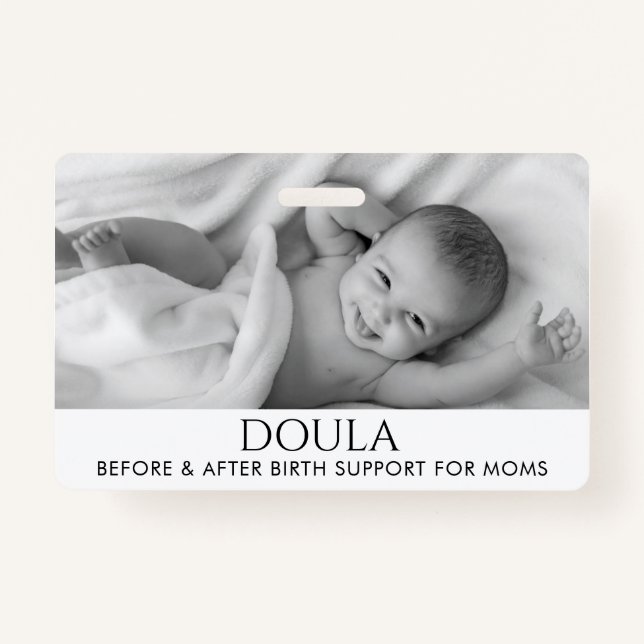 Doula Photo Birth Support Name Badge (Front)