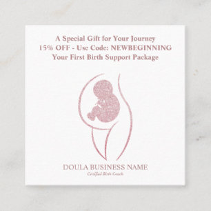Doula Pregnancy Minimalist Mother and Baby Discount Card