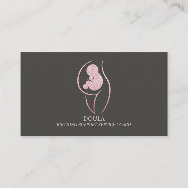 Doula Pregnancy Mom Midwife Birth Coach branding Business Card