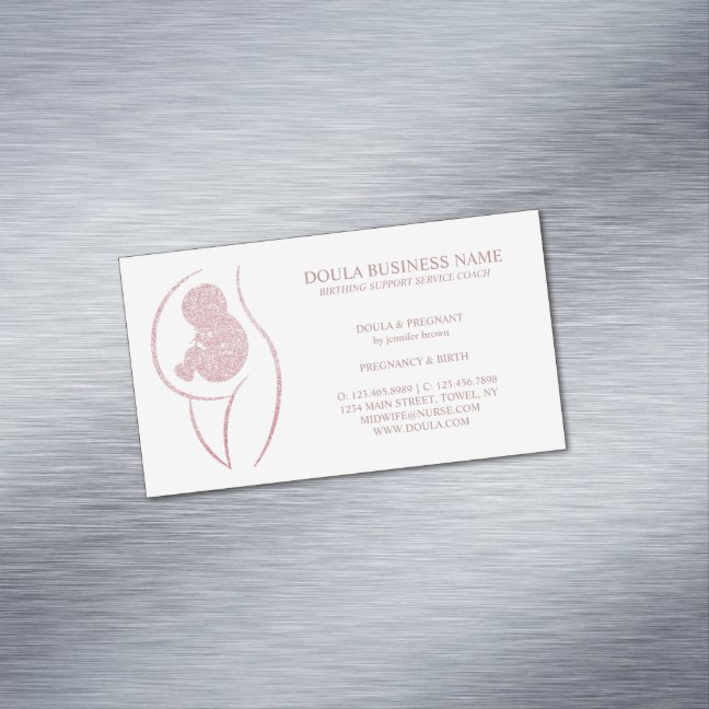 Doula Pregnancy Nurse Mom Birth Coach Business Card Magnet