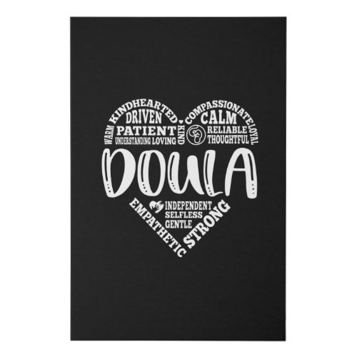 Doula pregnancy support childbirth faux canvas print