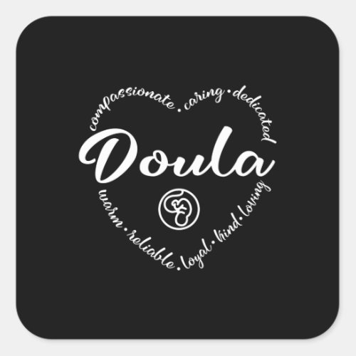 Doula pregnancy support childbirth square sticker