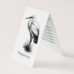Doula Services Stork Business Cards