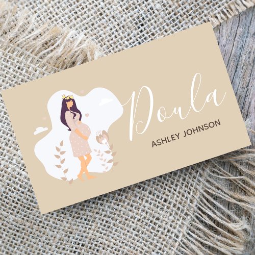 Doula Simple Minimal Clean Pastel Calm Relaxing    Business Card