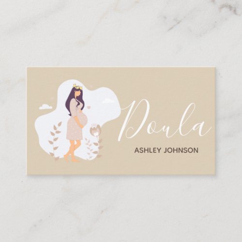 Doula Simple Minimal Clean Pastel Calm Relaxing    Business Card