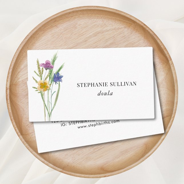 Doula Wildflower Business Card (Creator Uploaded)