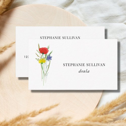 Doula Wildflower Business Card
