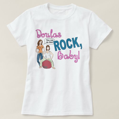 Doulas Rock Ladies Baby doll t_shirt